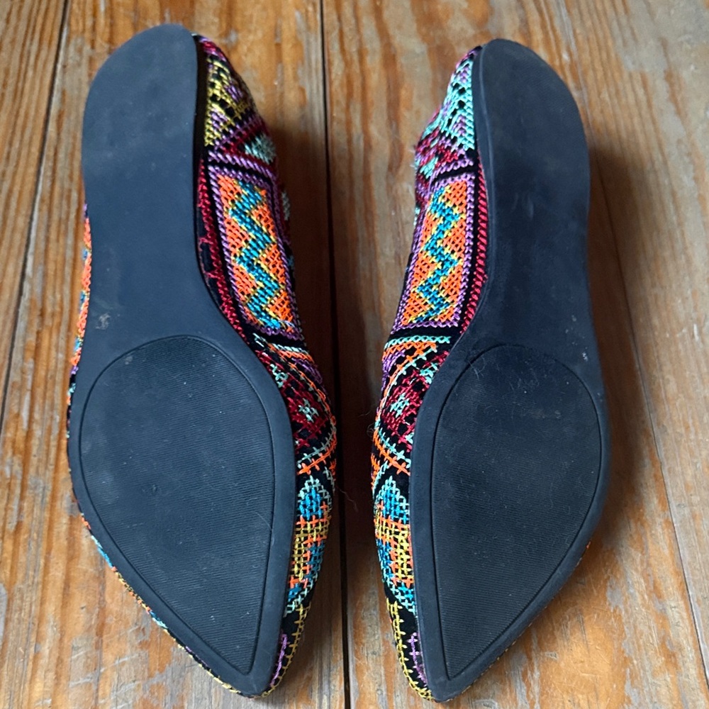 Steve Madden Multicolor Beaded Pointed Toe Flats - Picture 3 of 4